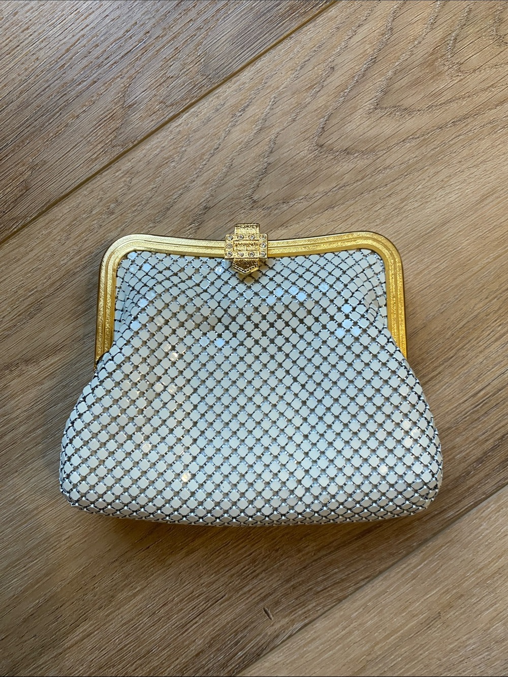 Vintage Old World Mid Century Hollywood Feminine Romantic Bridal Mesh Clutch